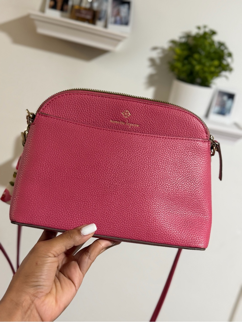 kate spade Bright Pink Pebbled Leather Crossbody Bag